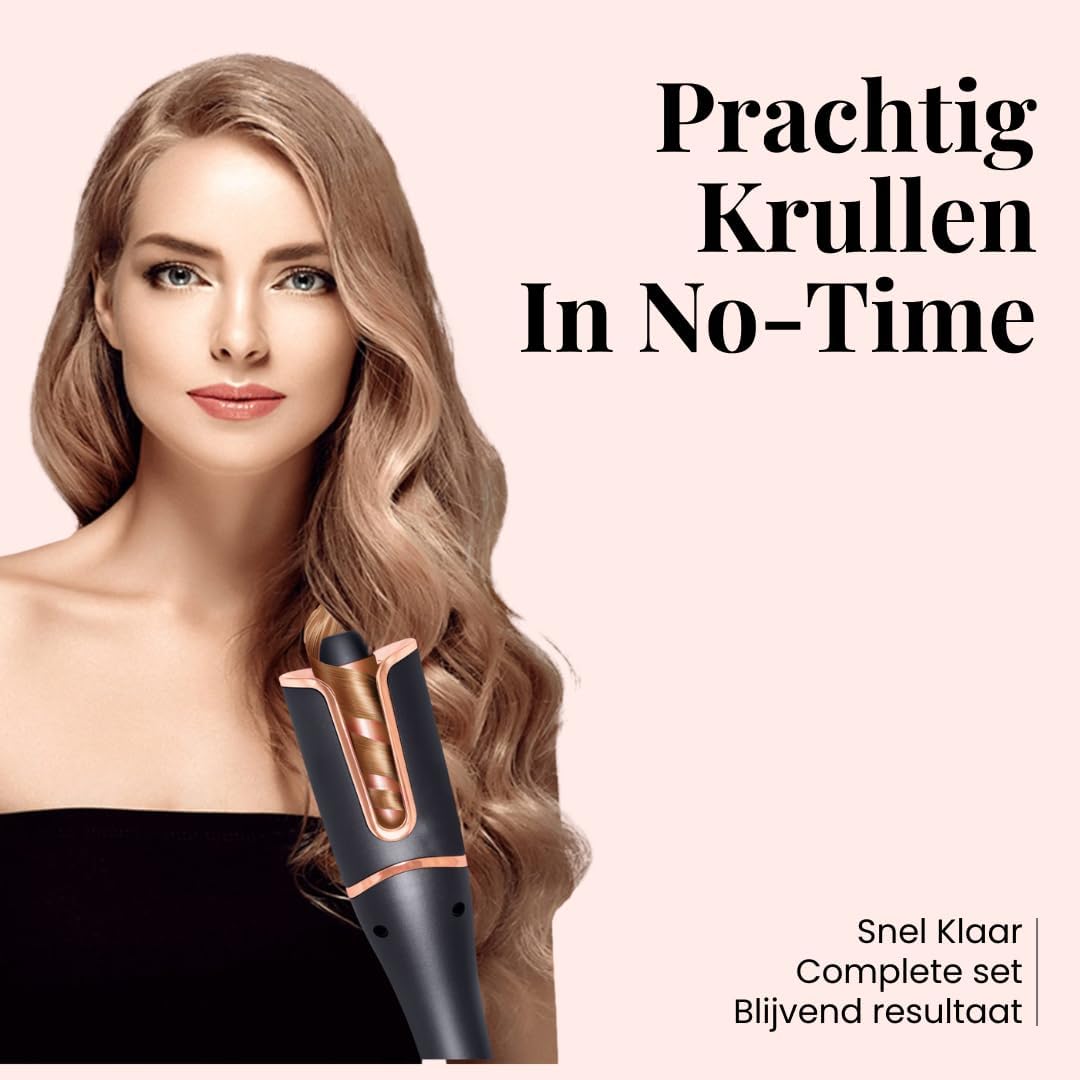 Detalle de BEYEZA 5-in-1 automatische krultang met keramische cilinder en 2-wegrotatie