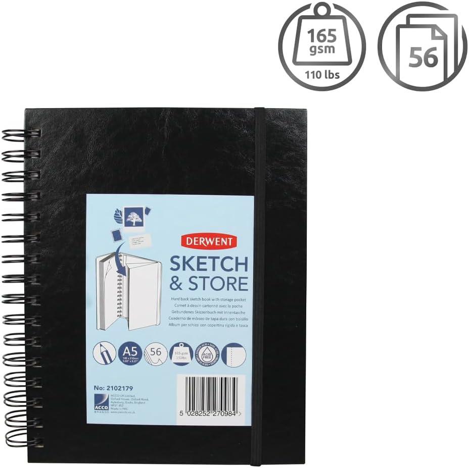 Thumbnail 1 de Derwent Sketch & Store Carnet de croquis 56 ✏️