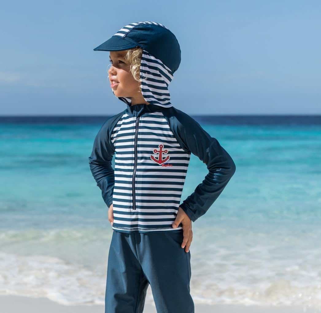 Detalle 2 de Playshoes UV-Schutz Mütze Maritim Größe 53 – Unisex Sonnenhut mit UPF 50