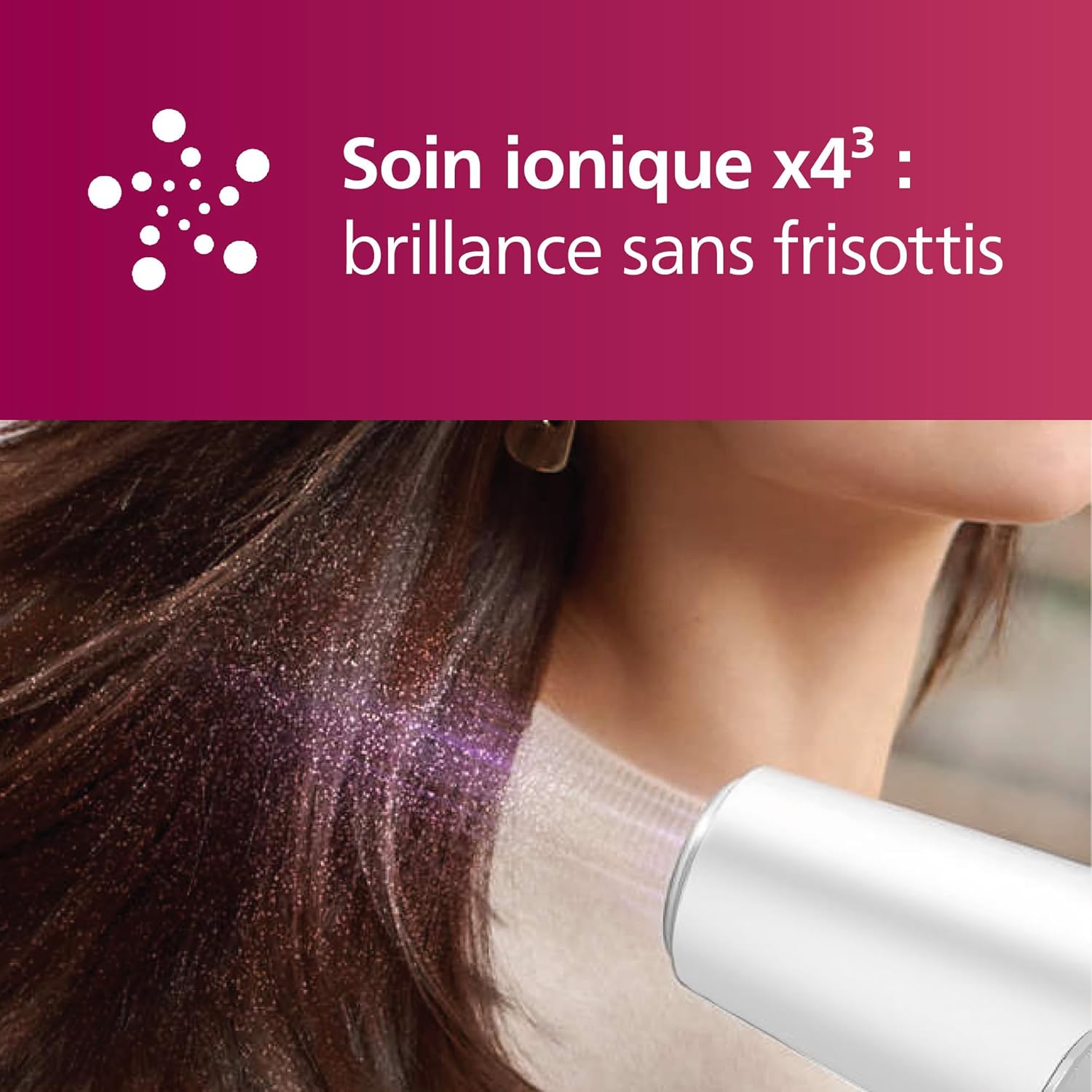 Detalle 2 de Sèche-cheveux Philips 5000 Series, 2100 W, blanc ⚡