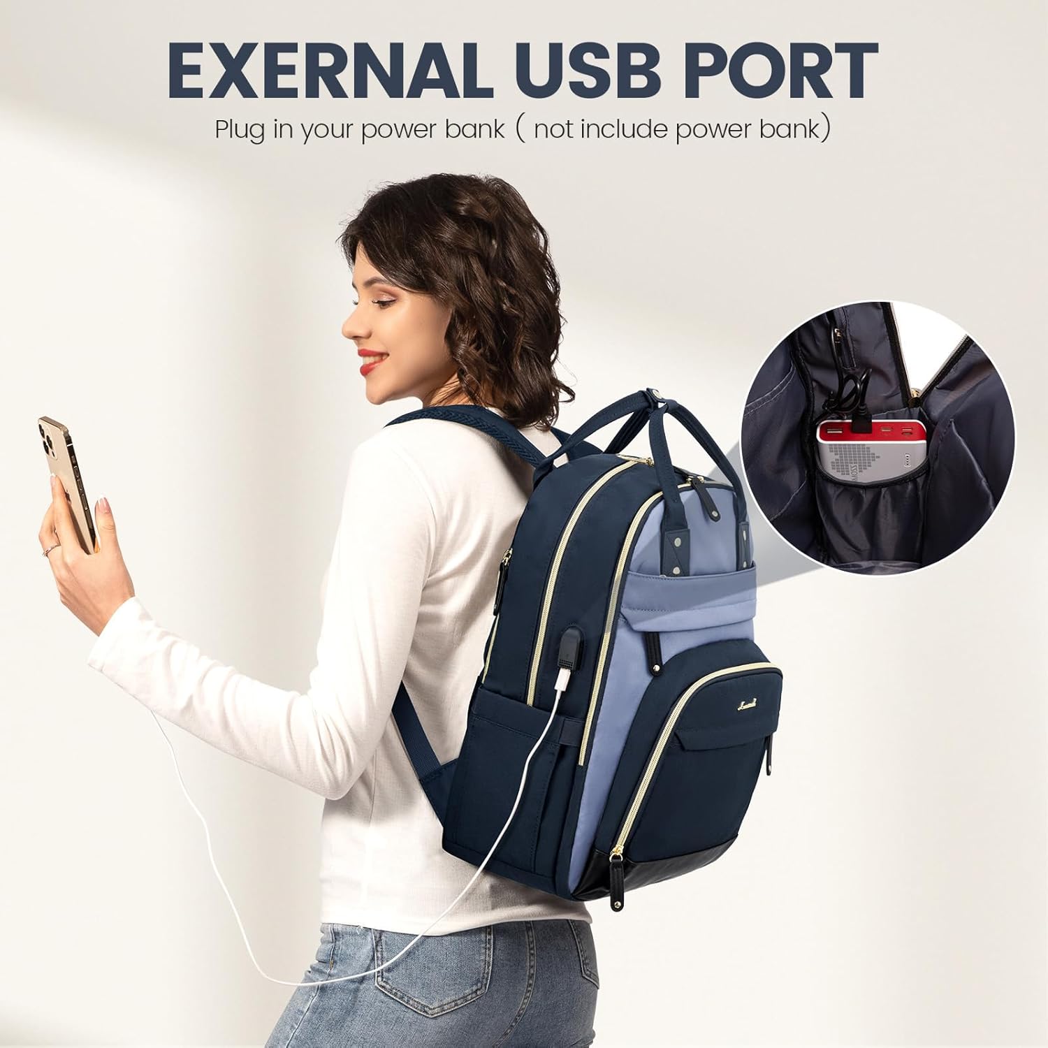 Thumbnail 2 de LOVEVOOK Women’s Backpack with 15.6 Inch Laptop Compartment