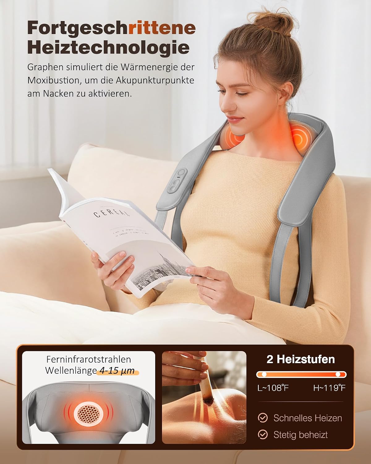 Thumbnail 2 de KNQZE massaggiatore shiatsu 4D cervicale 42°C