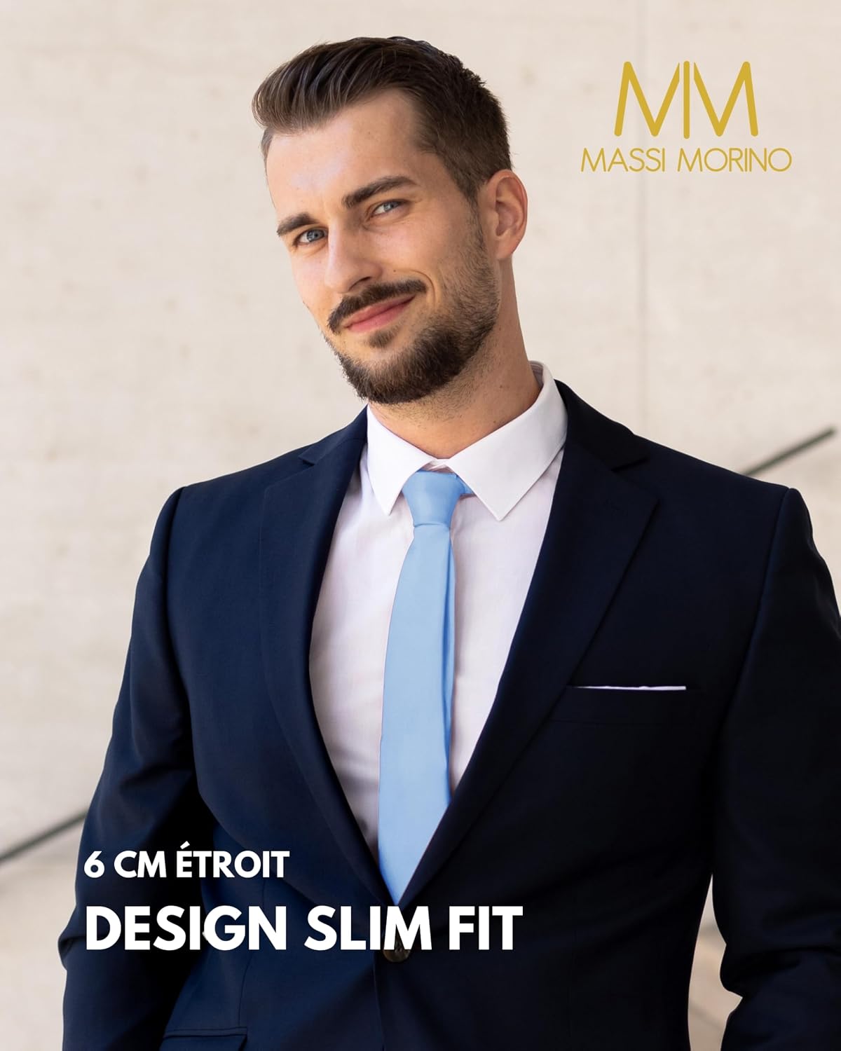 Thumbnail 2 de Massi Morino cravate slim 6 cm