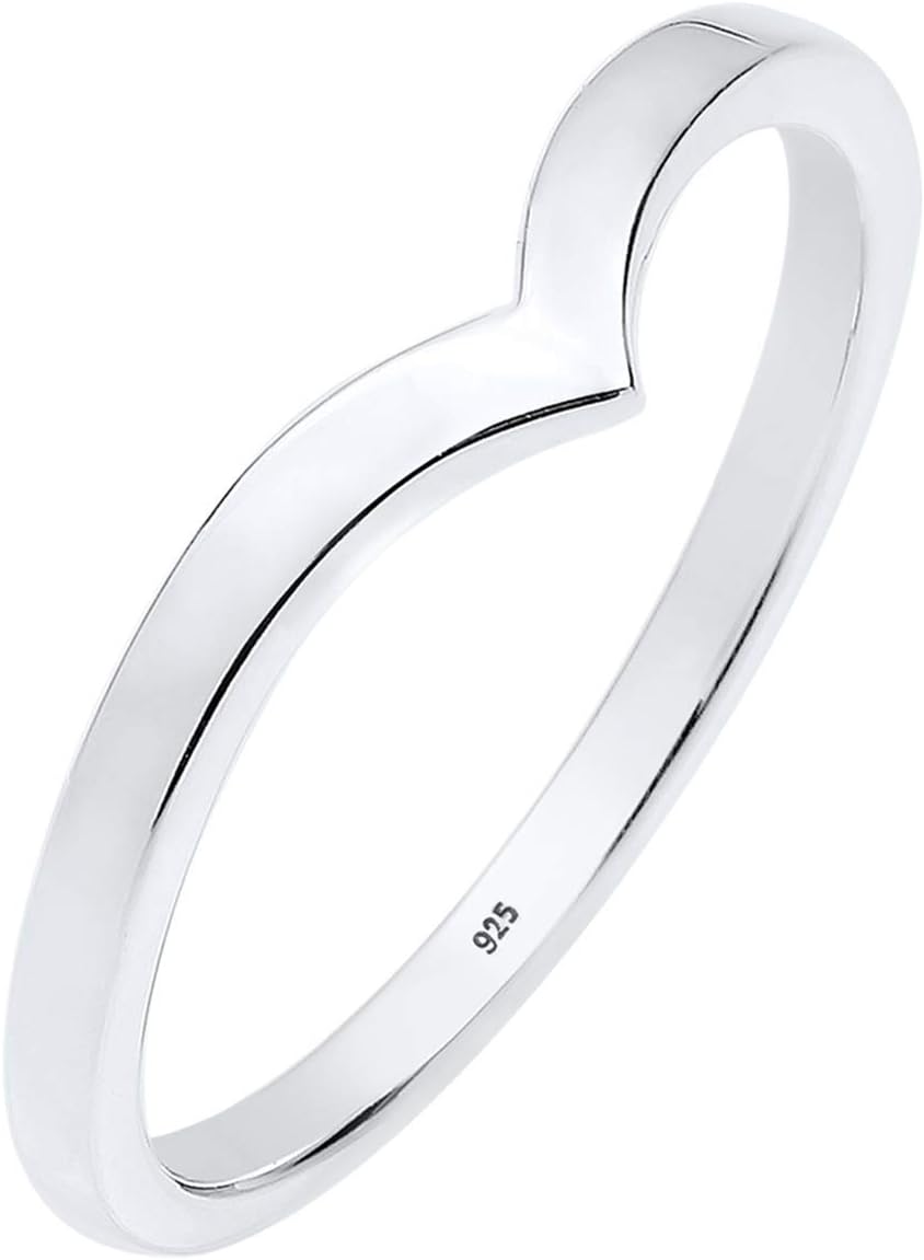 Detalle de Elli Ring V-Form Stacking 925 Sterling Silber đź’Ť