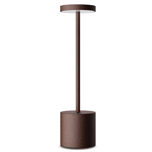 Detalle de HYMZP Lámpara de Mesa Inalámbrica (Corten) con Batería 5000 mAh y Carga Rápida