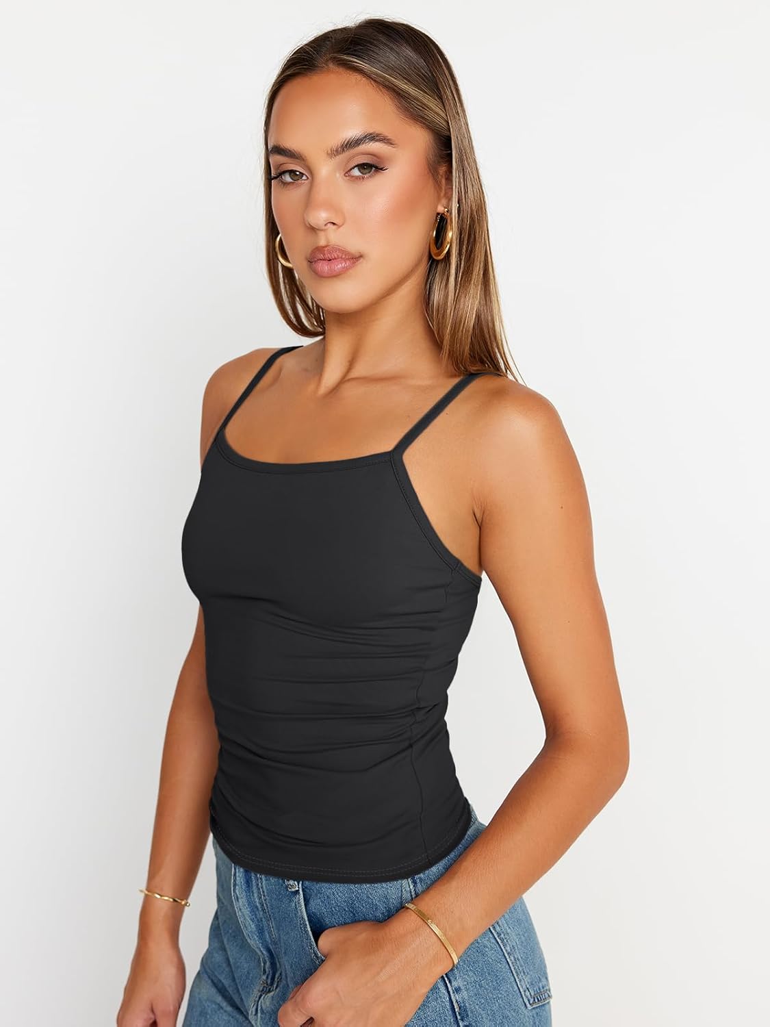 Thumbnail 3 de Trendy Queen Adjustable Camisole: Sleeveless Square Neck Tank Top for Women