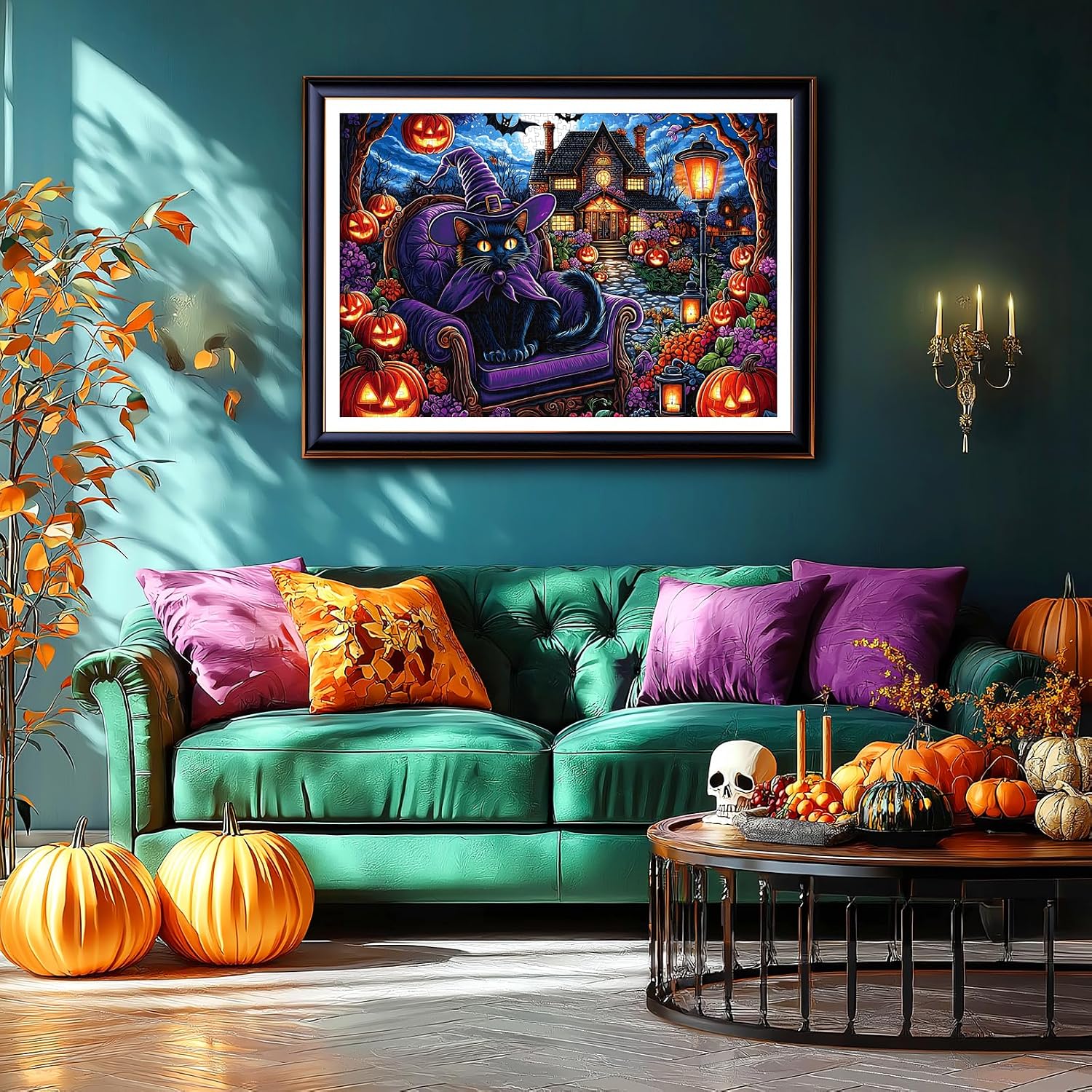 Detalle de Halloween Cat Jigsaw Puzzle 1,000 Pieces