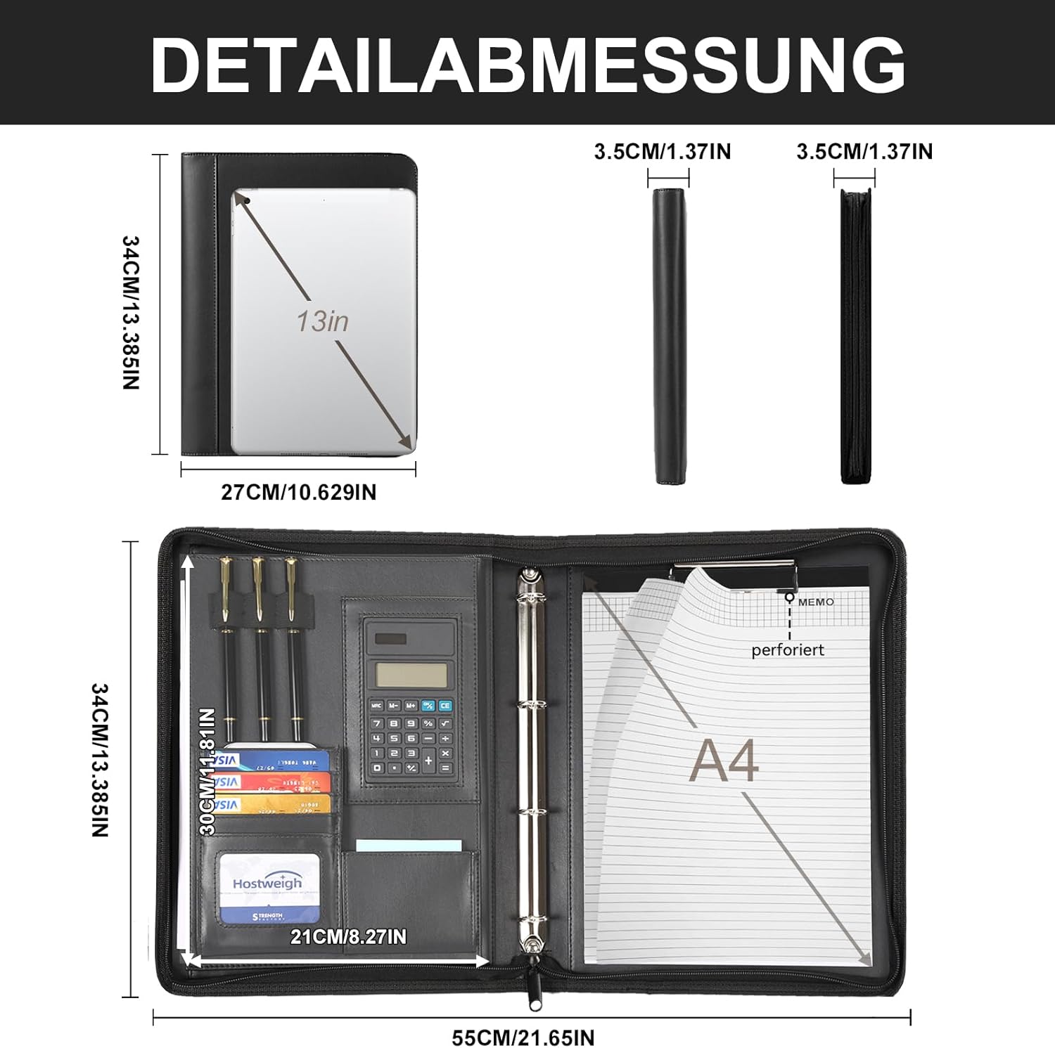 Thumbnail 2 de Leathario A4 Konferenzmappe