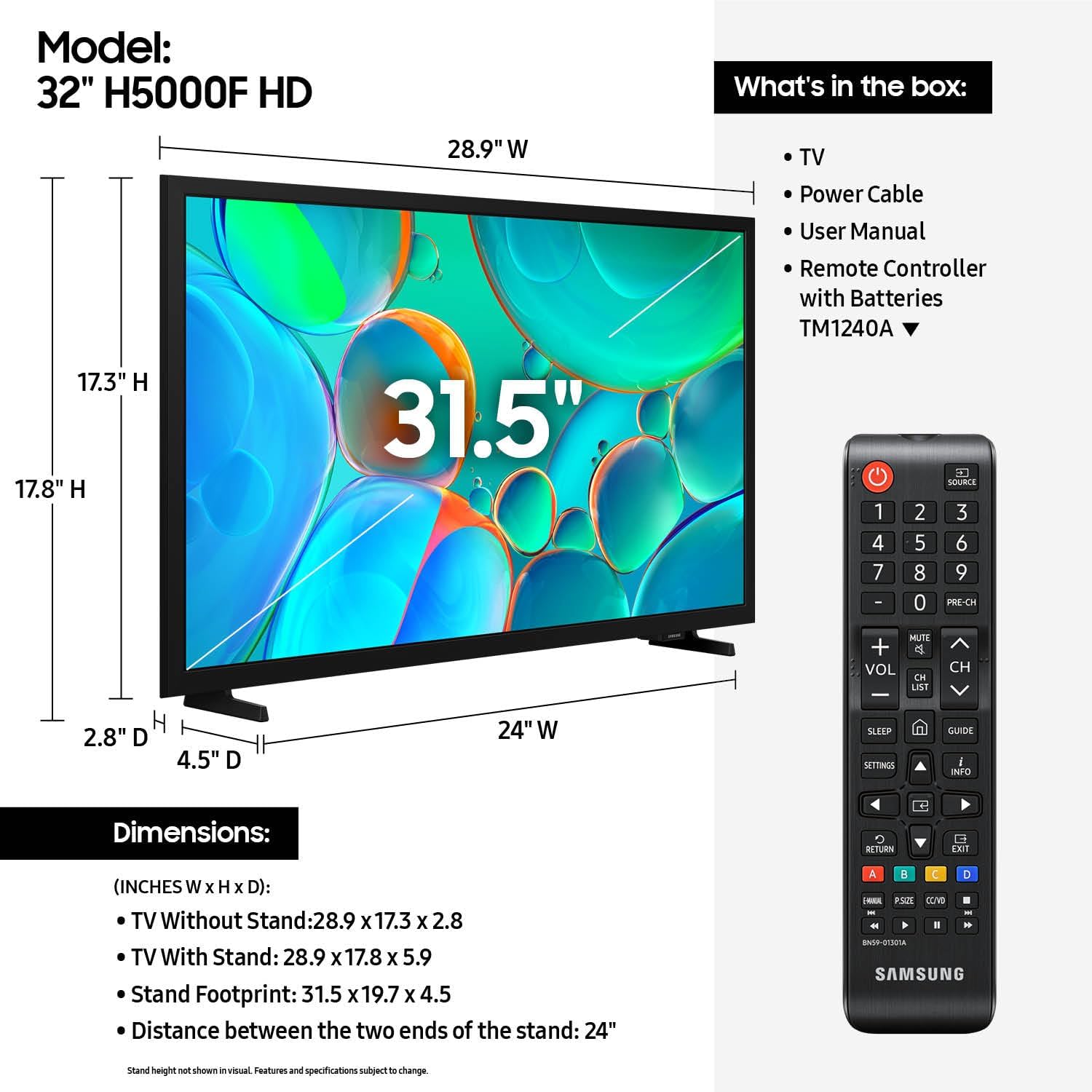 Detalle 2 de Samsung H5000F 32-inch Smart TV