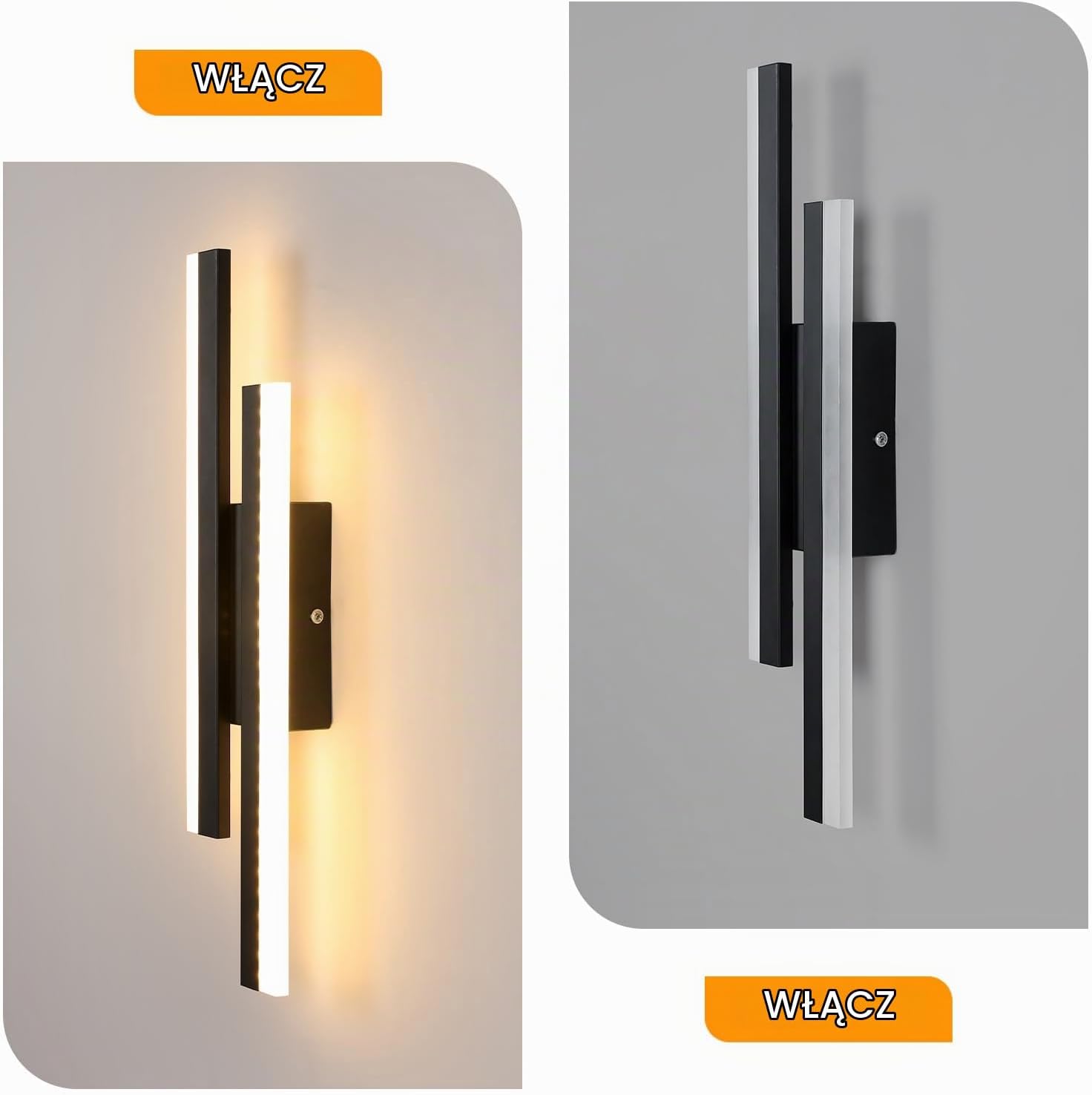 Detalle 1 de Comely kinkiet LED 16 W, 1800 lm, 3000/4500/6500 K, czarny