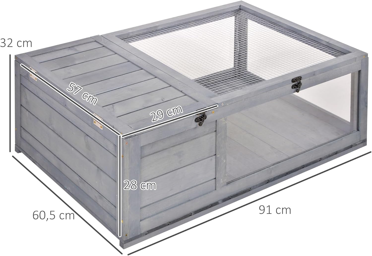 Thumbnail 6 de PawHut Casa Tortugas 91x60,5x32 cm