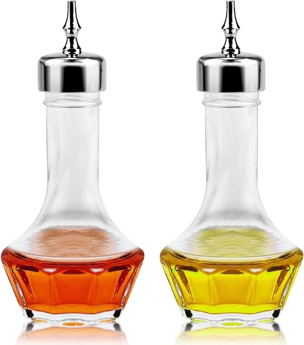 Detalle de DOERDO DD Glass Bitters Bottle Set, 30 ml Glass Dasher Bottles with Steel Tips