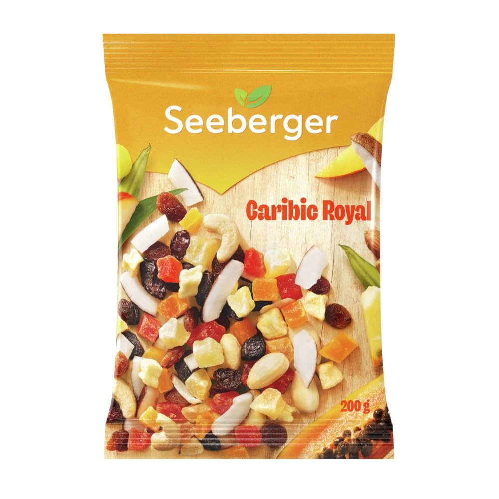 Seeberger Caribic Royal 12er Pack (12 x 200 g) – süßer Trockenobst-Mix vegan & glutenfrei