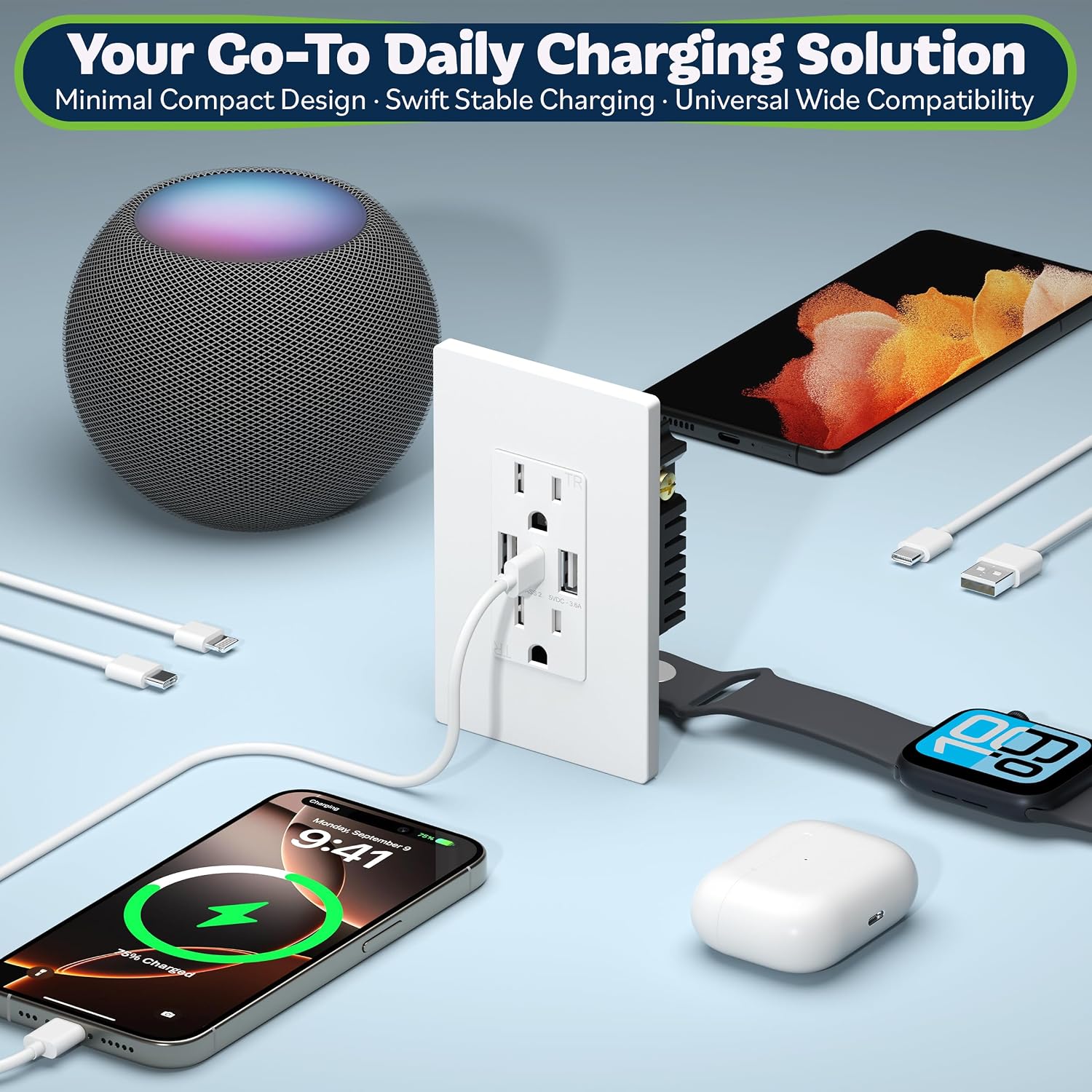 Thumbnail 5 de TOPGREENER TU21536AC3 20-pack USB Outlet 🔌
