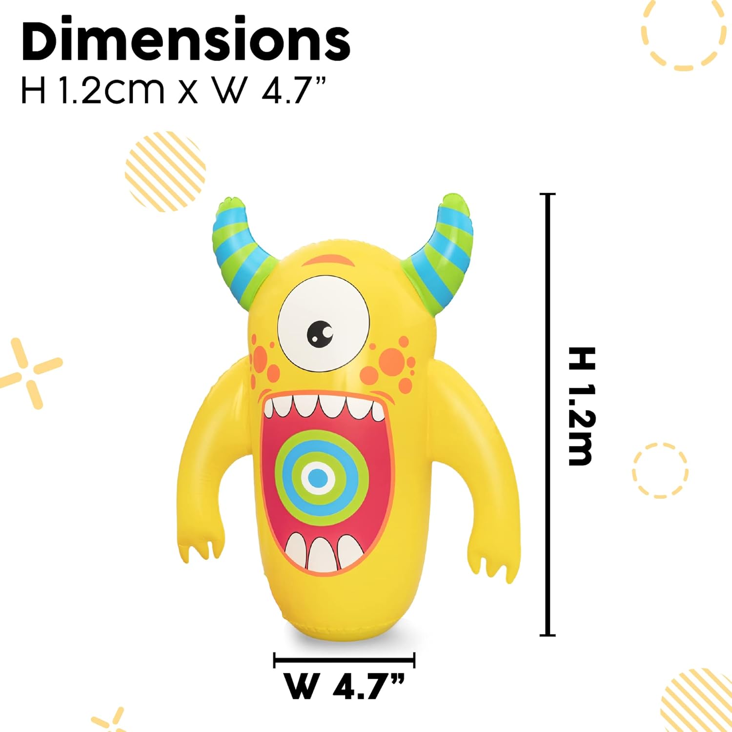 Thumbnail 6 de Bestway 52545 Pungiball gonfiabile Monster Knockout da 120 cm con guanti