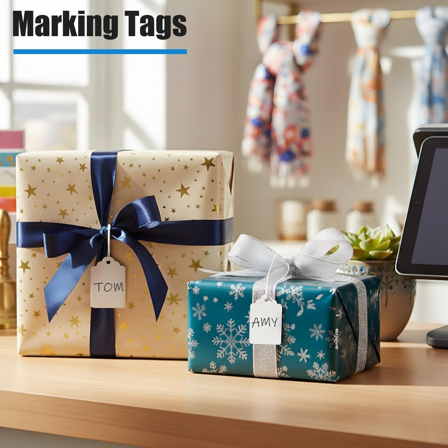 Detalle 2 de Brothersbox 10 Price Tags with String, 1.75" x 1.093", 1,000 Count