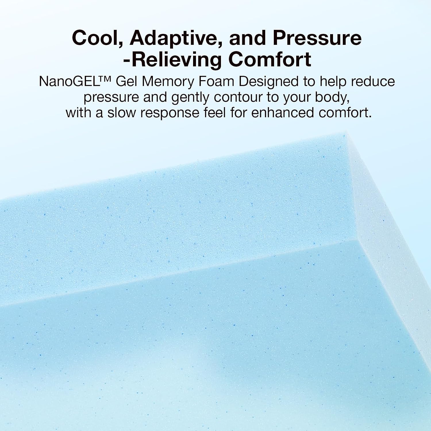 Detalle 1 de Novilla N-2510M801-12-Q-CA Queen Memory Foam Mattress, 12-Inch Gel Foam