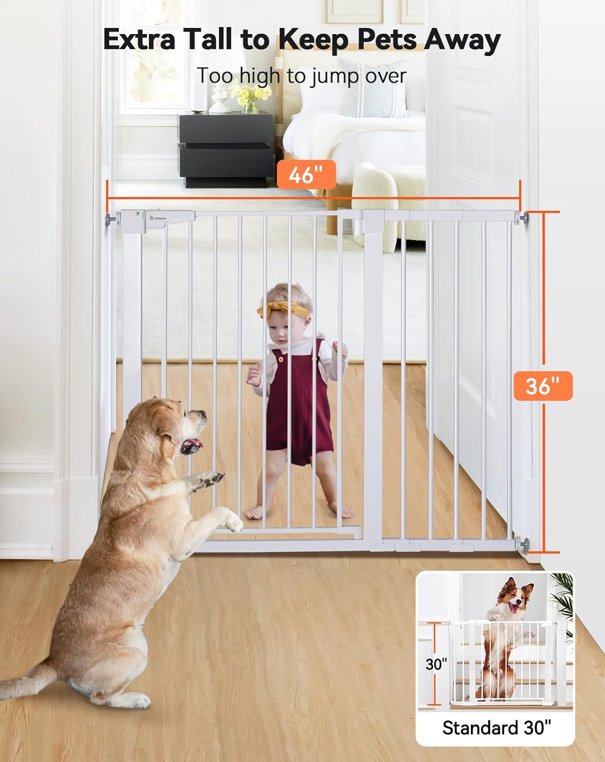 Detalle 2 de COMOMY Sicherheitsgitter 91,4 cm hoch