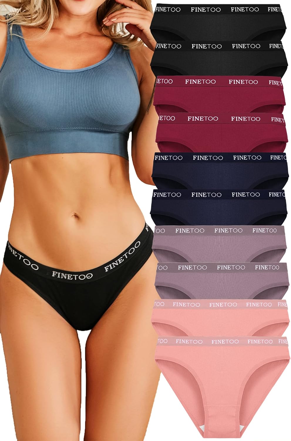 Thumbnail 6 de FINETOO Baumwoll Slips Damen 10er Pack