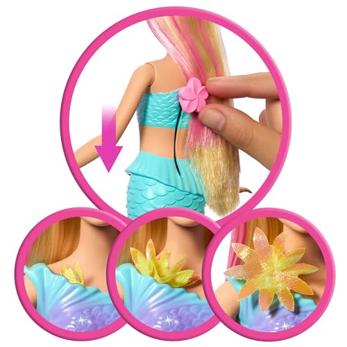 Detalle de Barbie Fantasy Meerjungfrau Flower Feature Puppe – Flower Magic mit blühender Blüte