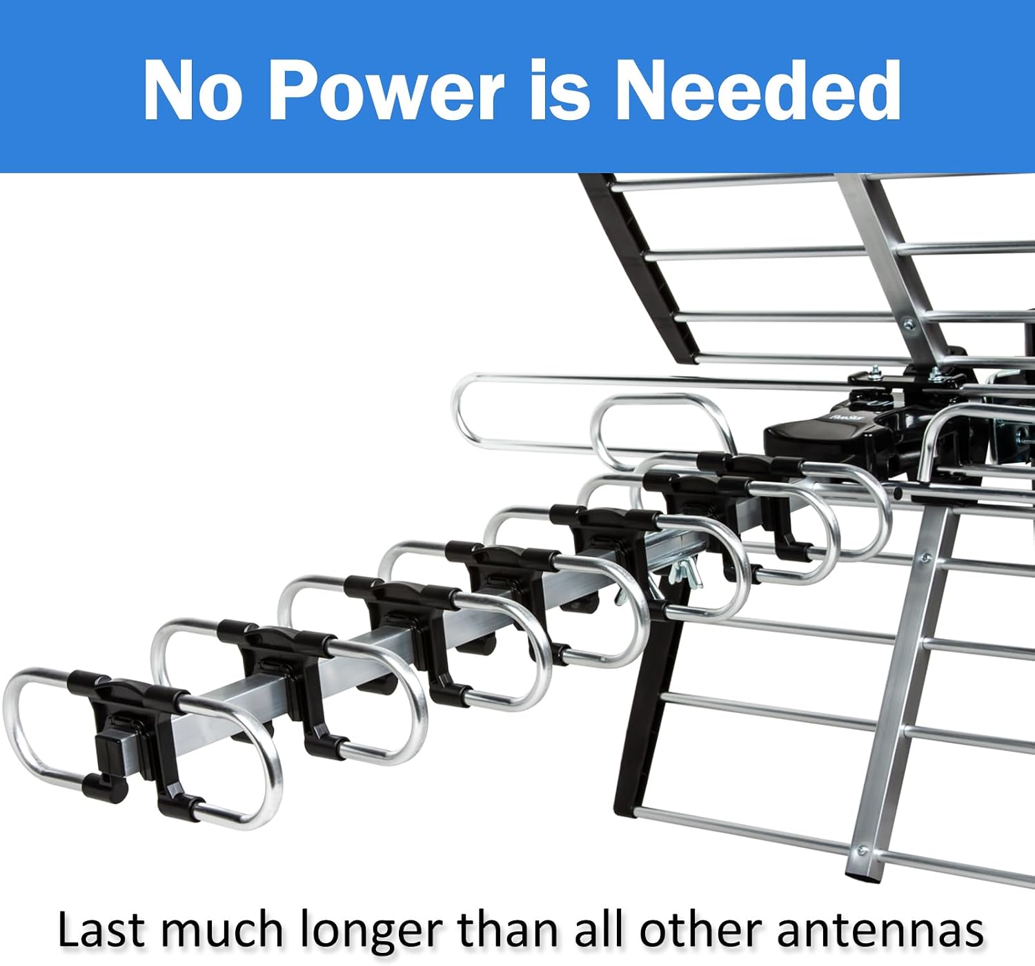 Detalle de Five Star HDTV Antenna Upgraded 2025 Version: VHF/UHF, 4K, ATSC 3.0 Ready, 200 Mile Range