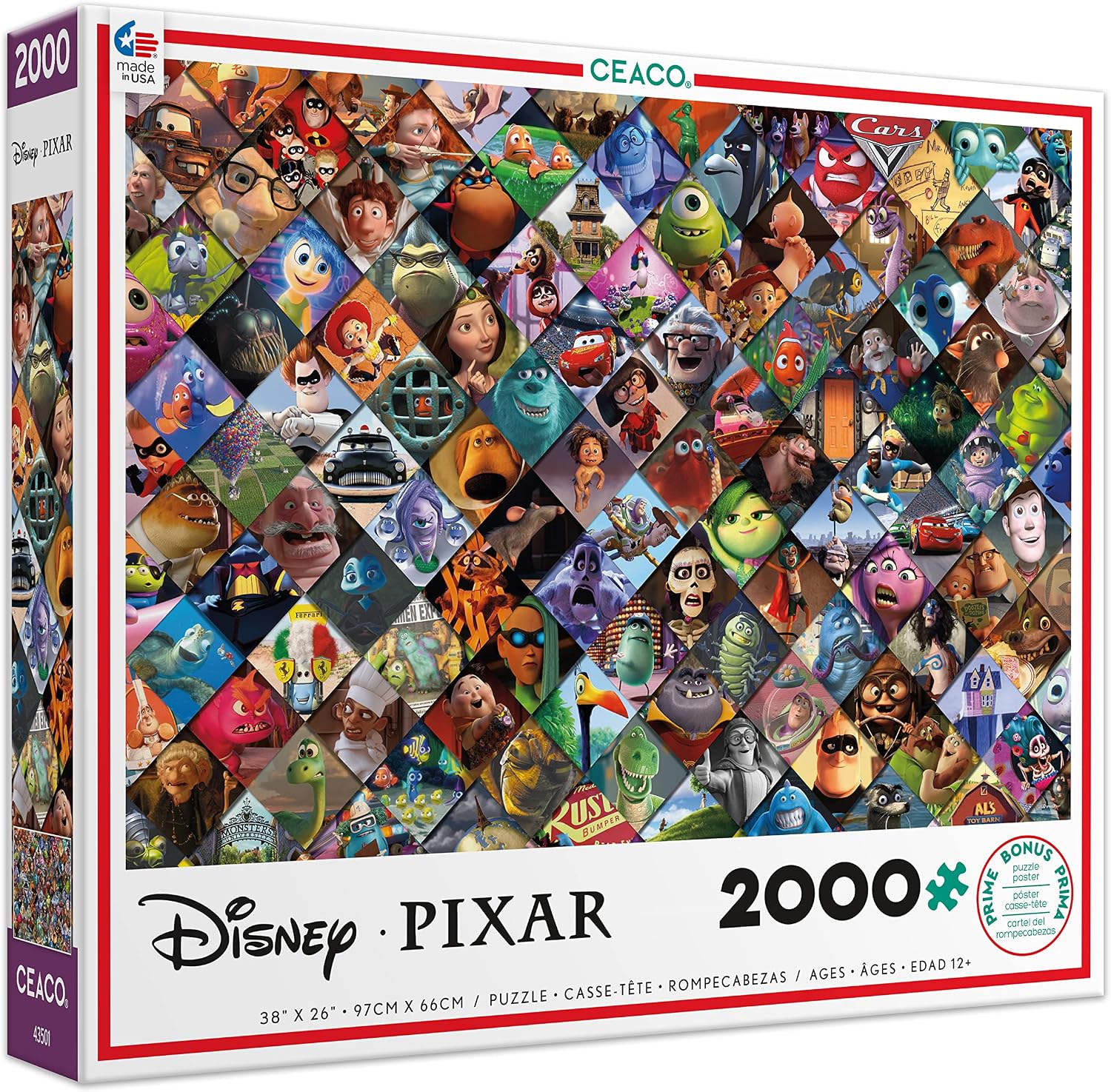 Detalle de CEACO Disney/Pixar Clips 2000-Piece Jigsaw Puzzle (5” box)