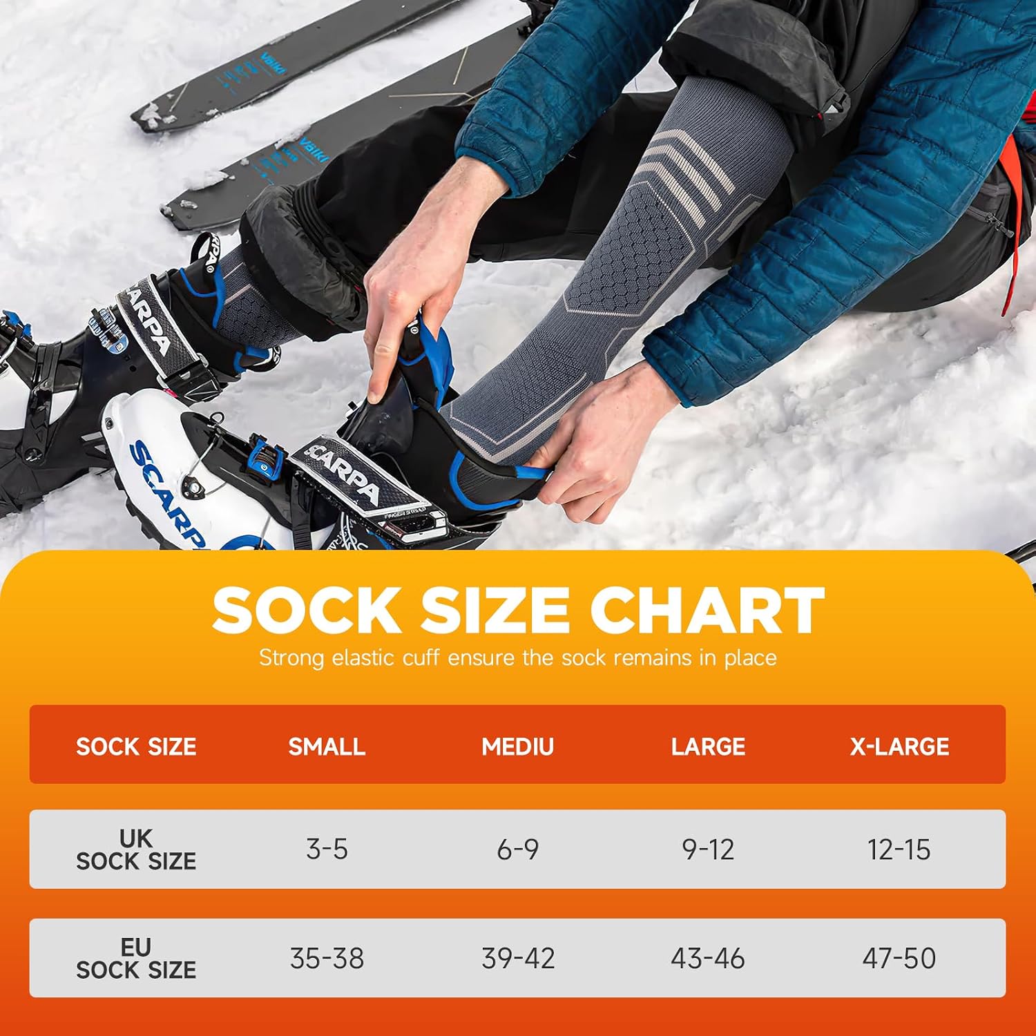Thumbnail 6 de TANSTC Merino Ski Socks, 2 pairs