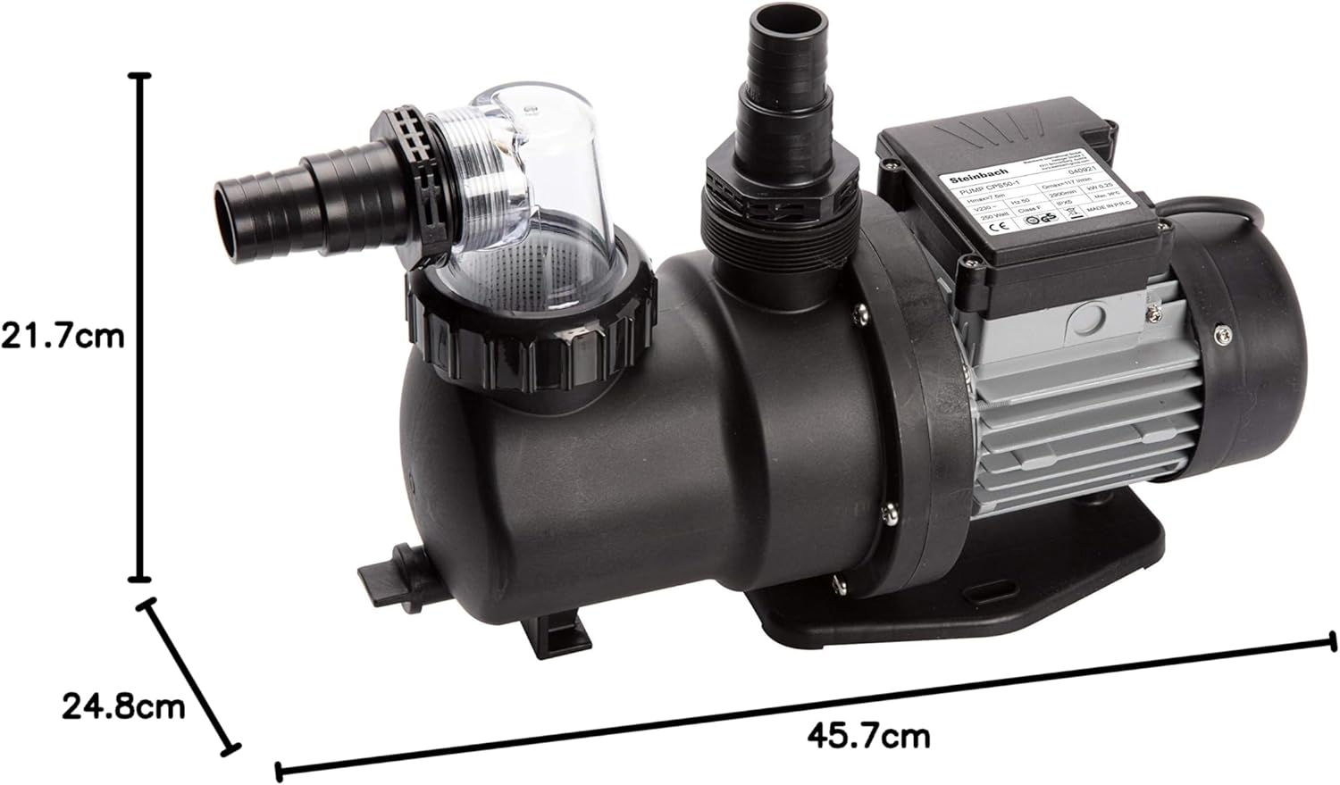 Thumbnail 6 de Steinbach SPS 50-1: Pompa a filtro auto-aspirante 117 l/min, 250 W, 230 V, colore nero