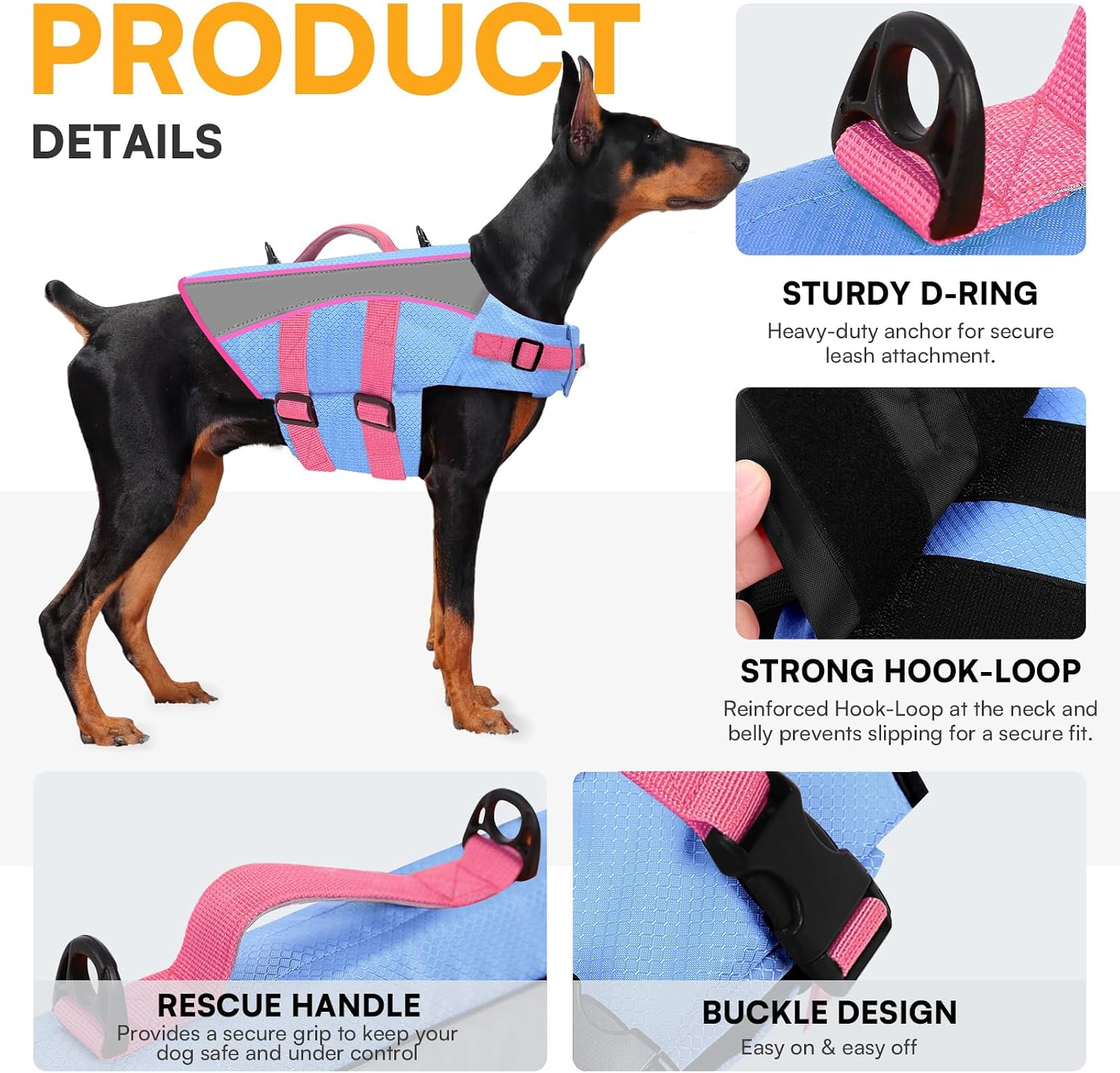 Detalle 2 de Queenmore Dog Life Jacket, XS