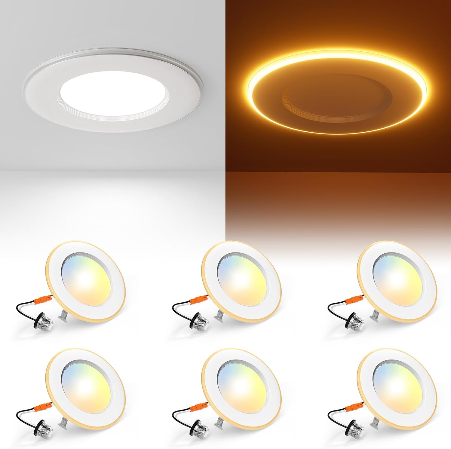 Detalle de Amico 4-inch LED retrofit recessed lights