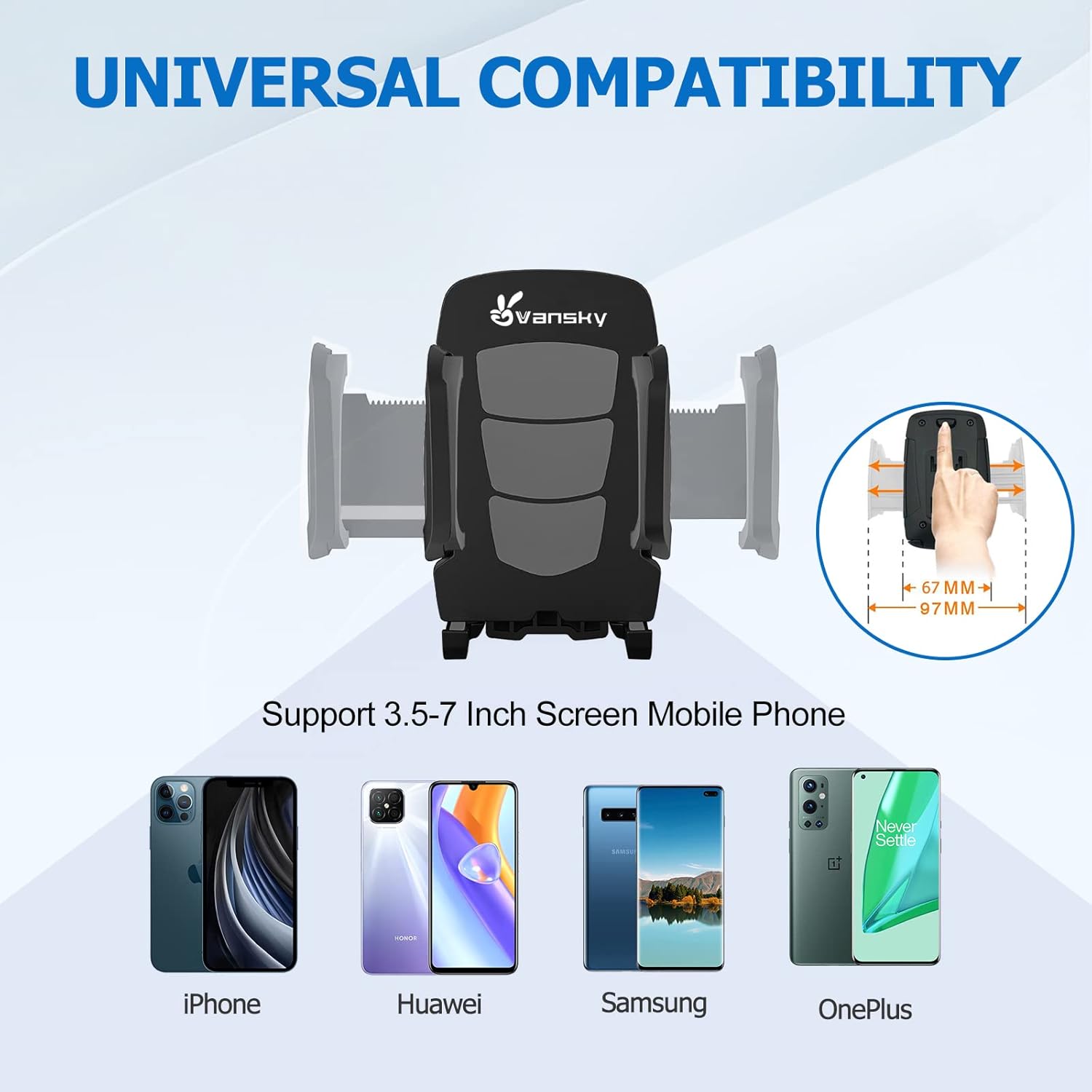 Detalle 2 de Vansky Car Phone Holder Mount 3-in-1 for iPhone