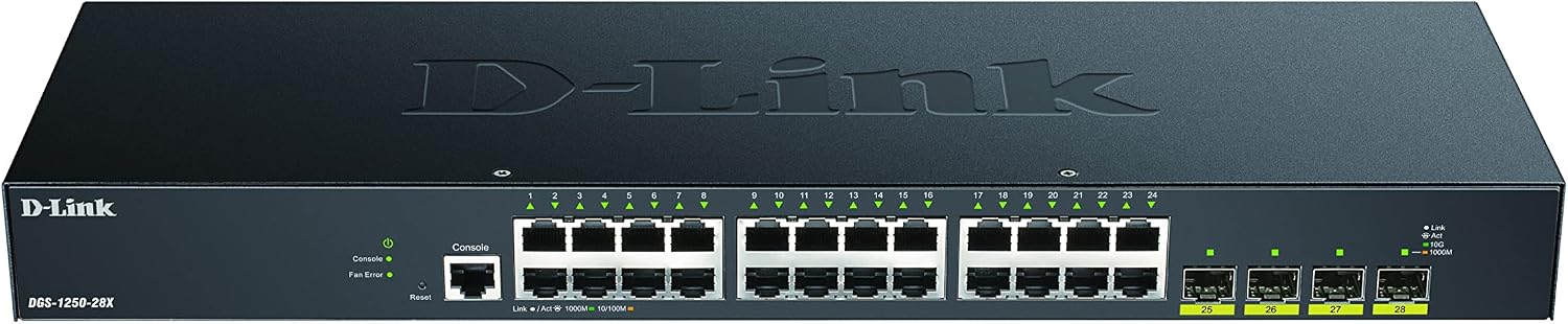 Detalle 1 de D-Link DGS-1210-10/E — 10-portowy Smart Switch Gigabit z 8 portami RJ45 i 2 SFP