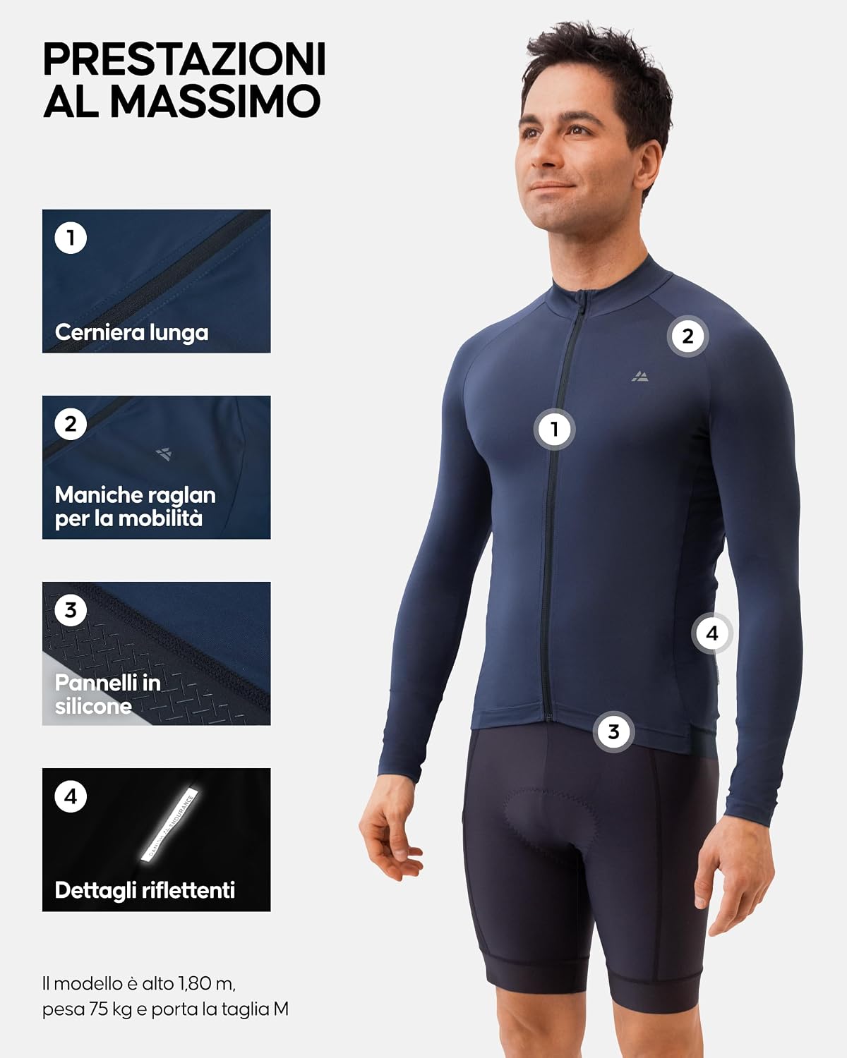 Detalle 2 de DANISH ENDURANCE Maglia ciclismo manica lunga