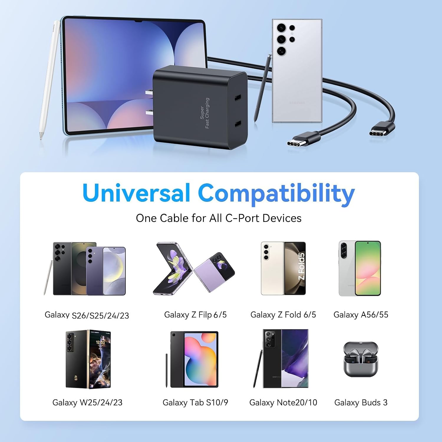 Detalle de Samsung-Compatible USB-C Charger 45W