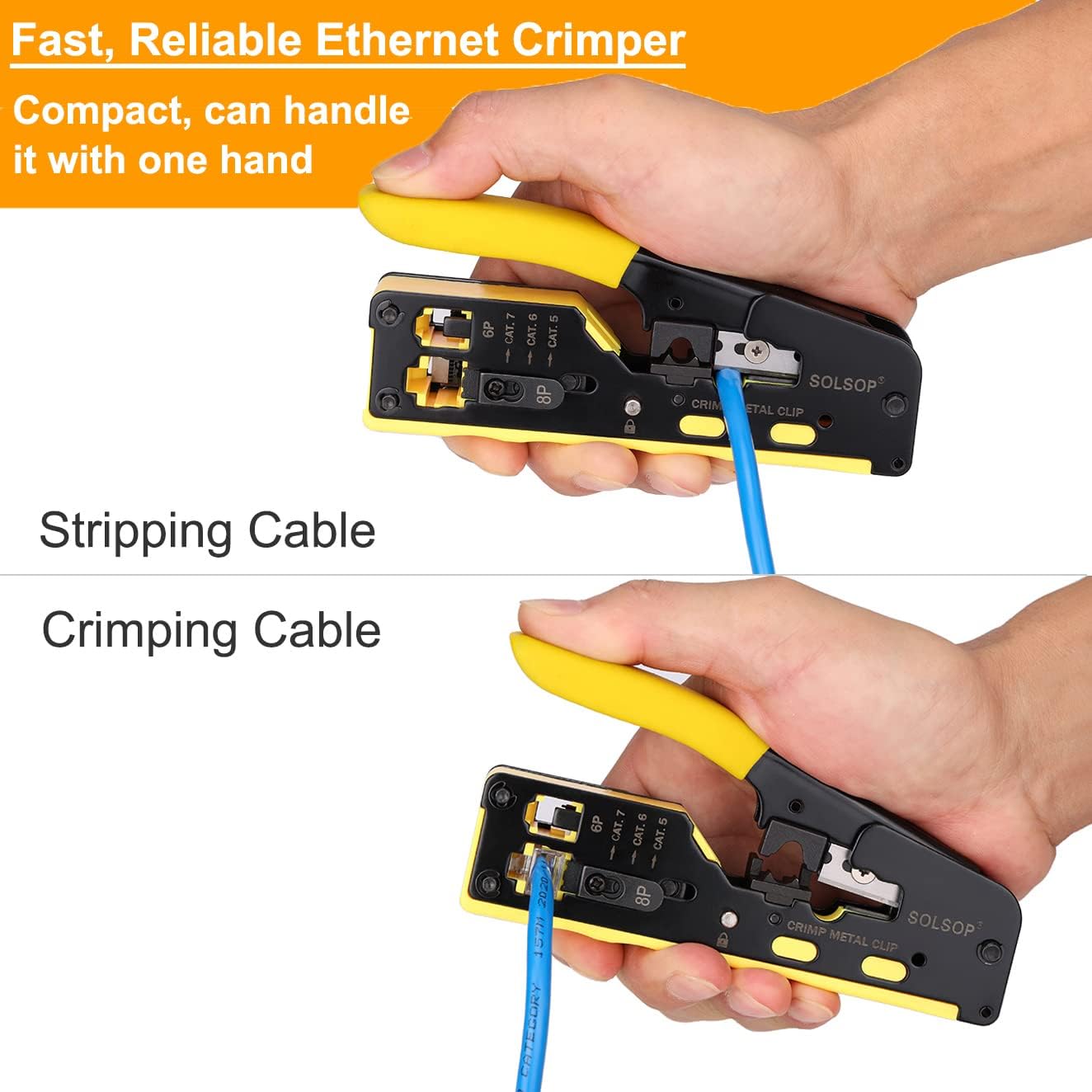 Thumbnail 6 de Solsop Pass Through RJ45 Crimp Tool