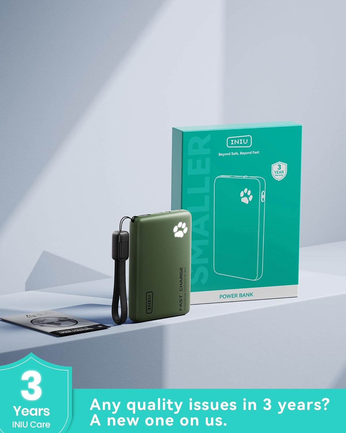 Detalle de INIU Portable Charger: Ultra Thin 10000mAh, 45W PD Power Bank