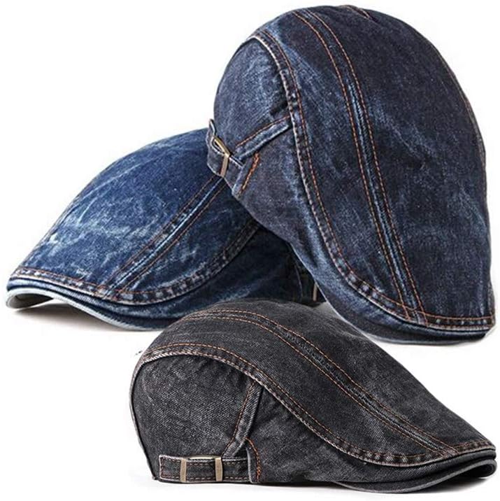 Detalle 2 de CHENNUO Schiebermütze Flatcap Denim