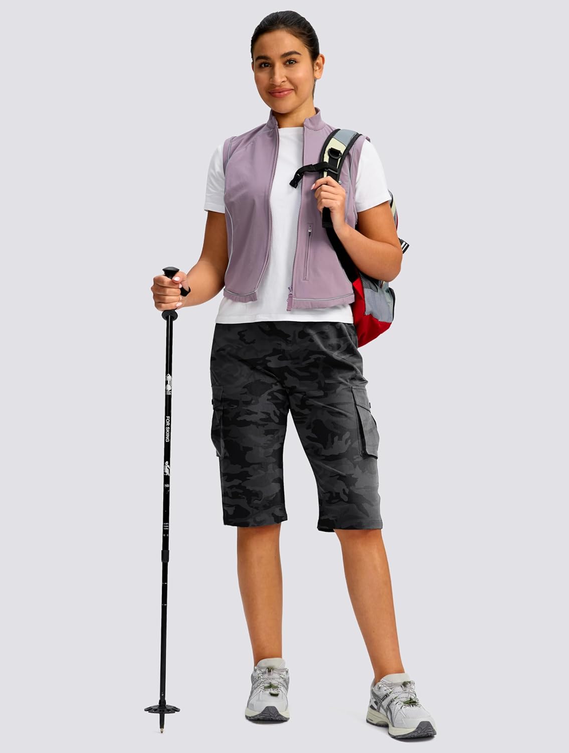 Thumbnail 5 de Viodia 15" Long Shorts for Women: Lightweight Knee-Length Hiking Cargo Bermuda