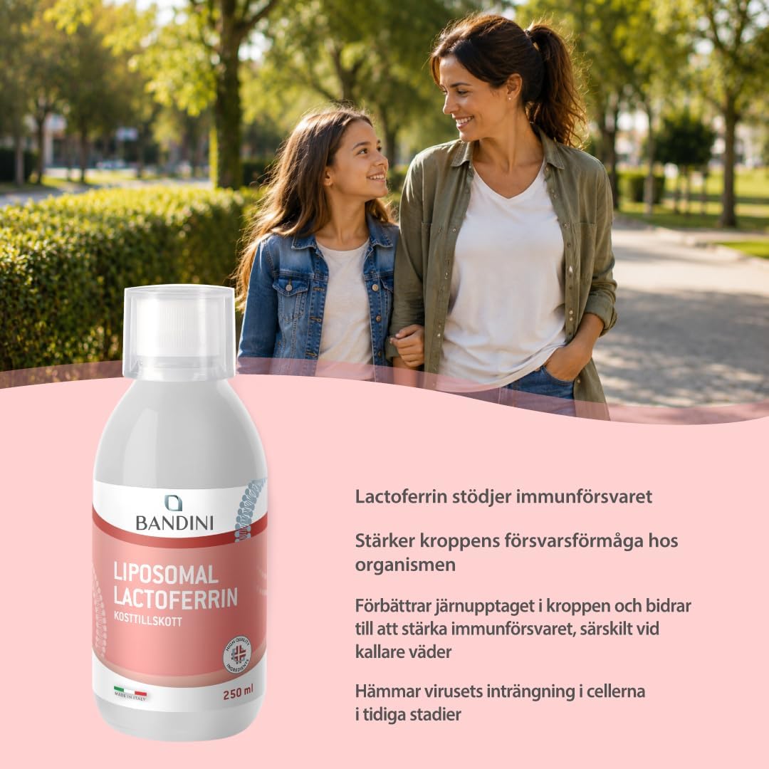 Detalle de Bandini® Liposomal Lactoferrin – flytande laktoferrintillskott, 250 ml