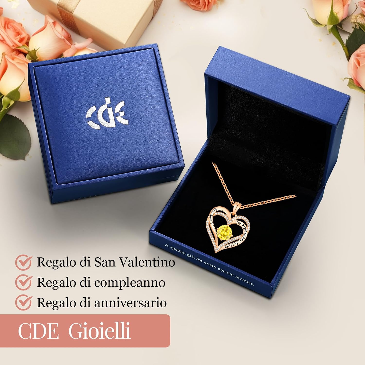 Detalle de CDE Collana Cuore con zirconi 5A