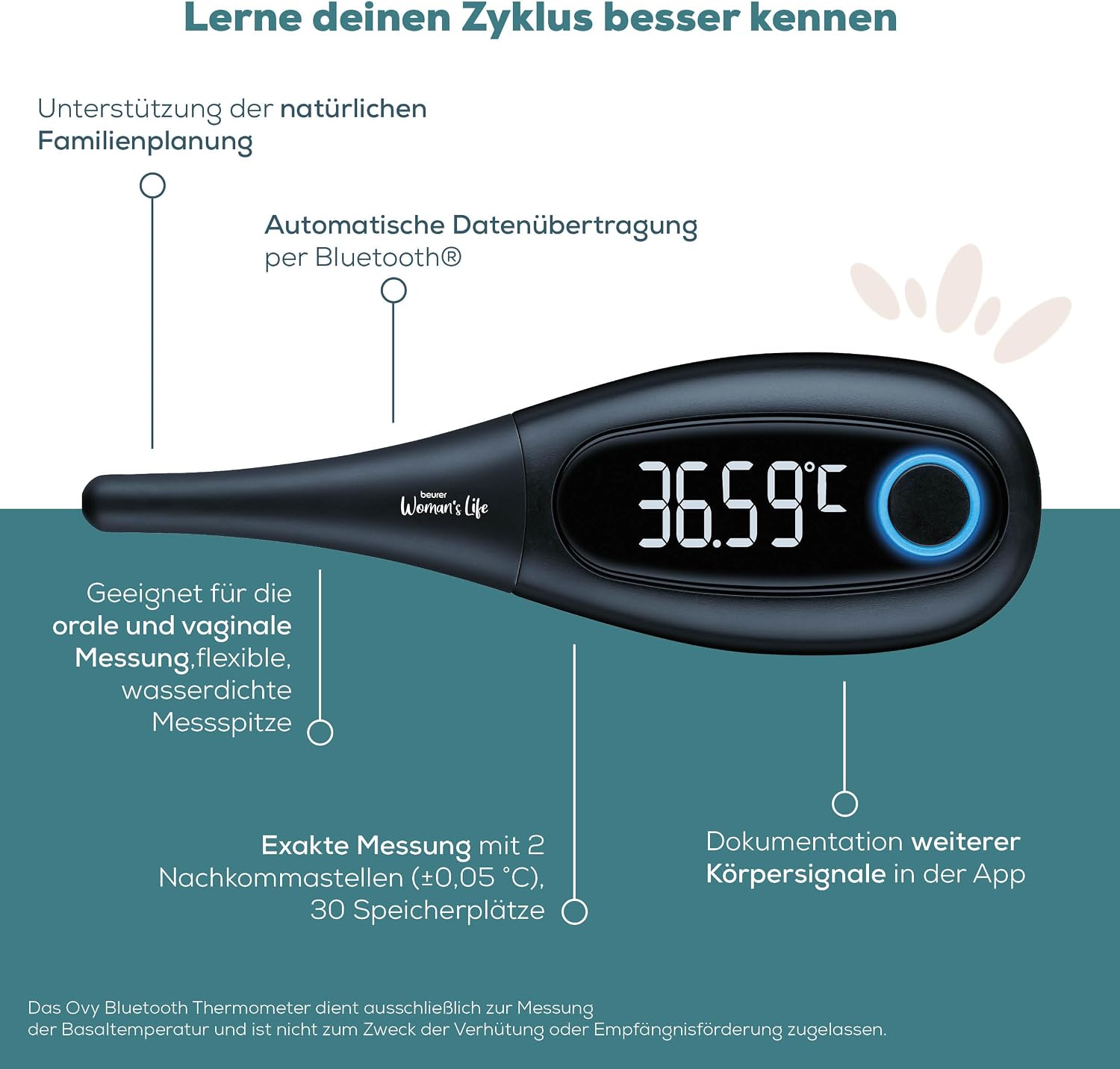 Detalle de Beurer OT 30 BasalControl Smart Basalthermometer