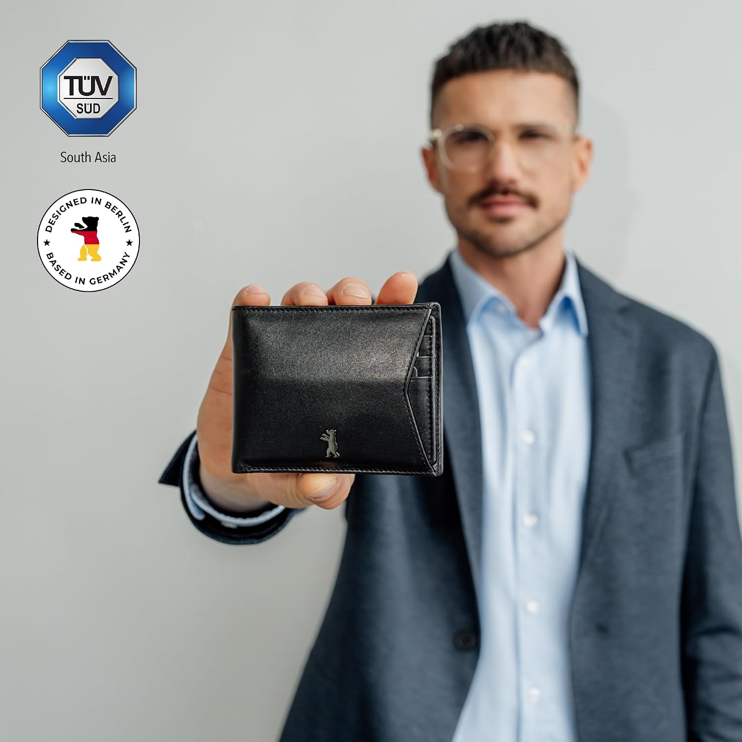 Detalle de Berliner Bags Kiel portefeuille cuir 11,5 cm đź‘›