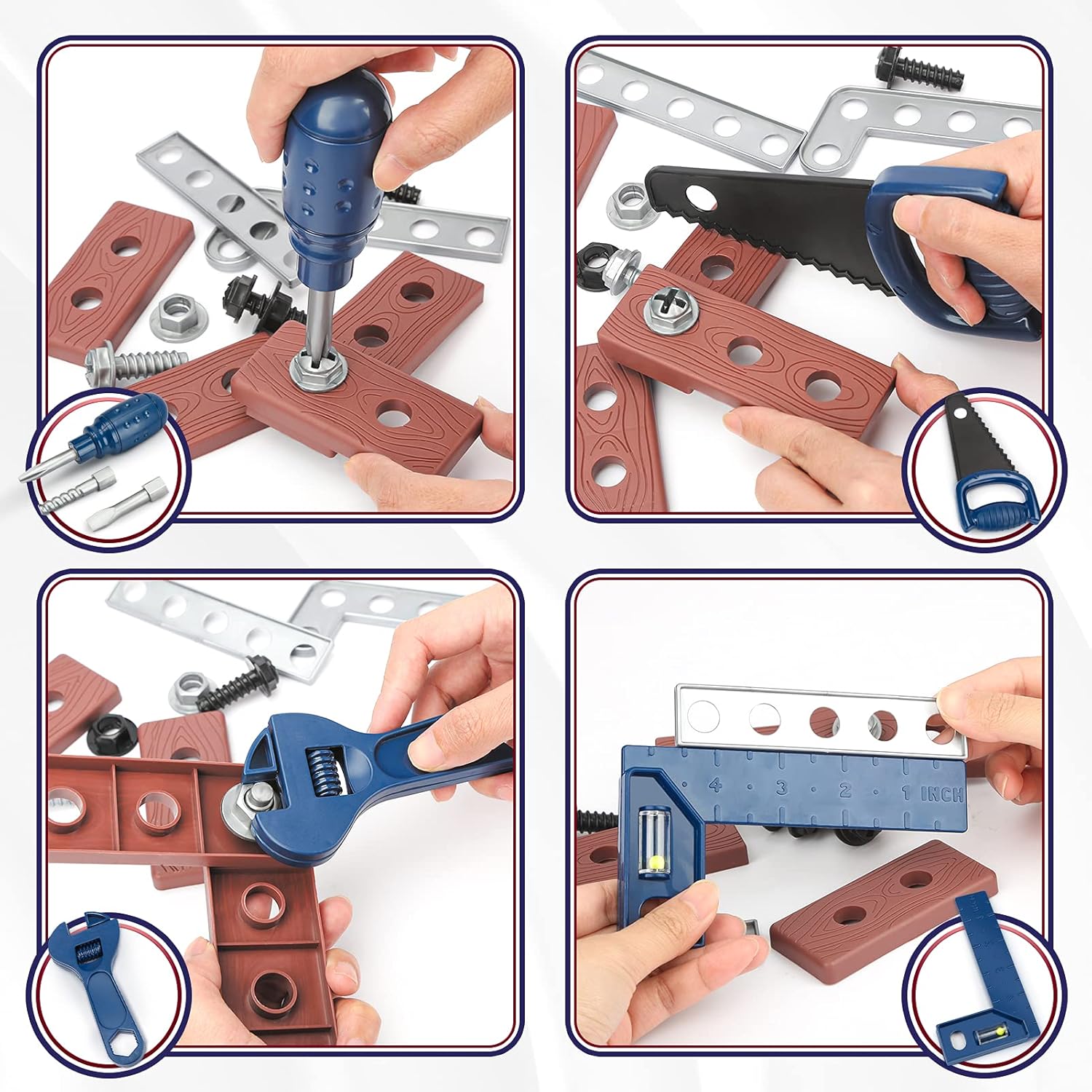 Thumbnail 2 de Vanplay Kinder-Werkzeugkoffer mit elektrischer Spielzeug-Bohrmaschine (52-teilig)