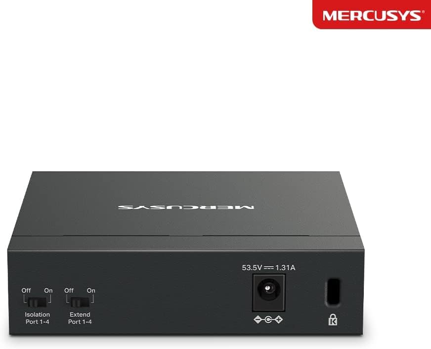 Detalle de MERCUSYS MS105GP 65W 5‑Port Gigabit Switch