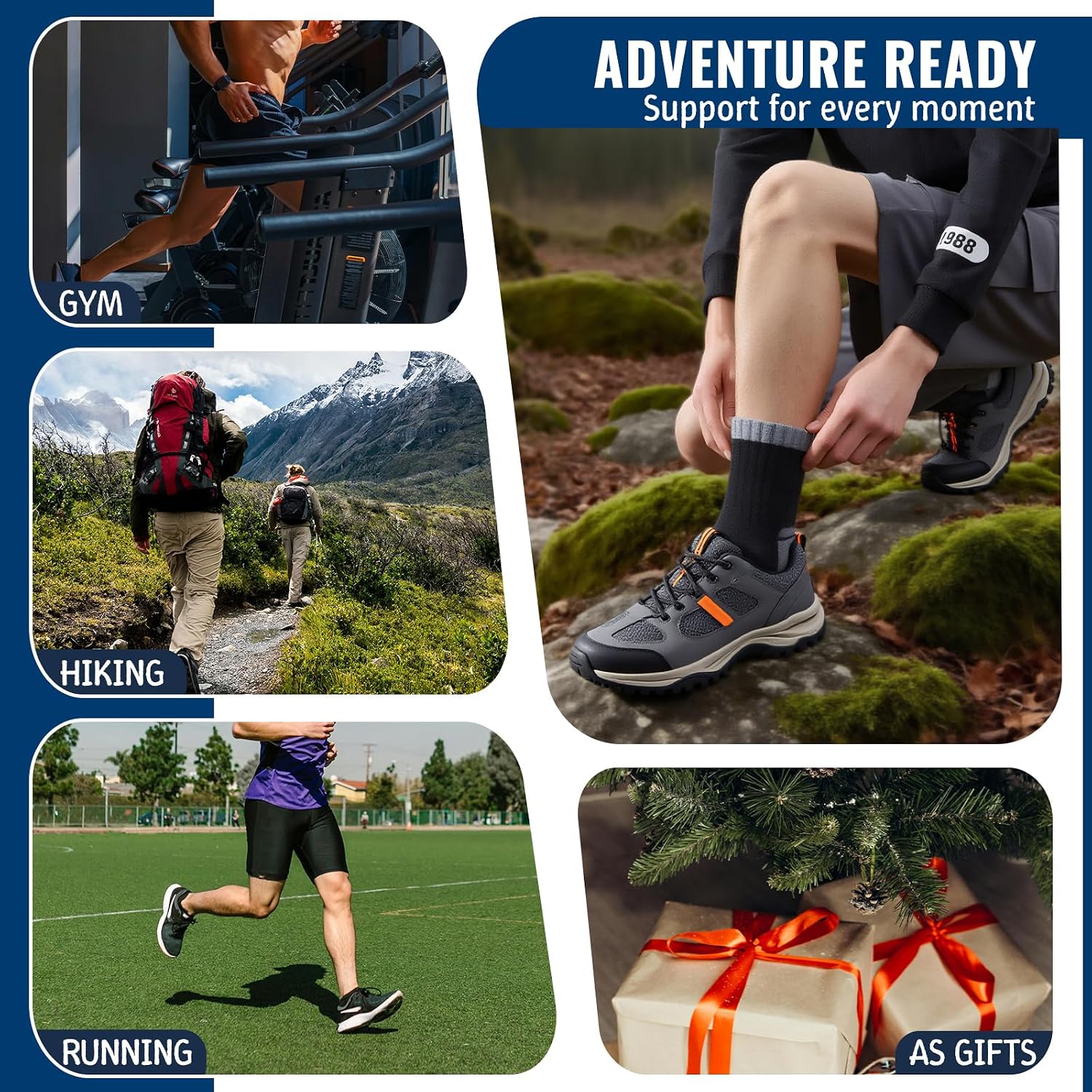 Detalle 2 de Josnown Thermal Hiking Socks, 5-Pack