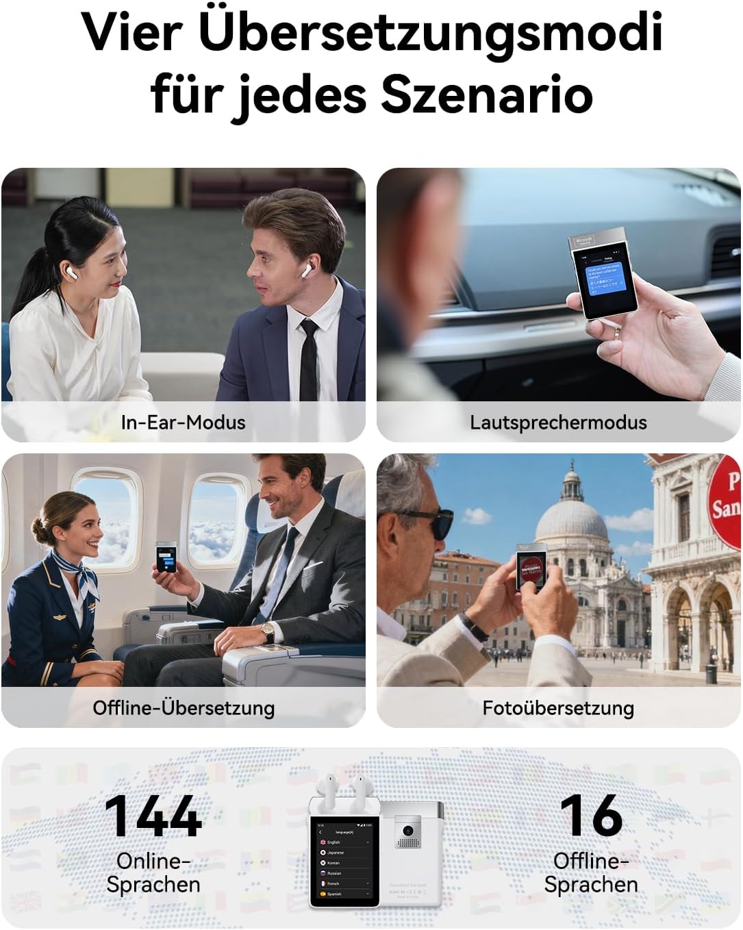 Detalle 2 de Wooask A9S Übersetzer Kopfhörer