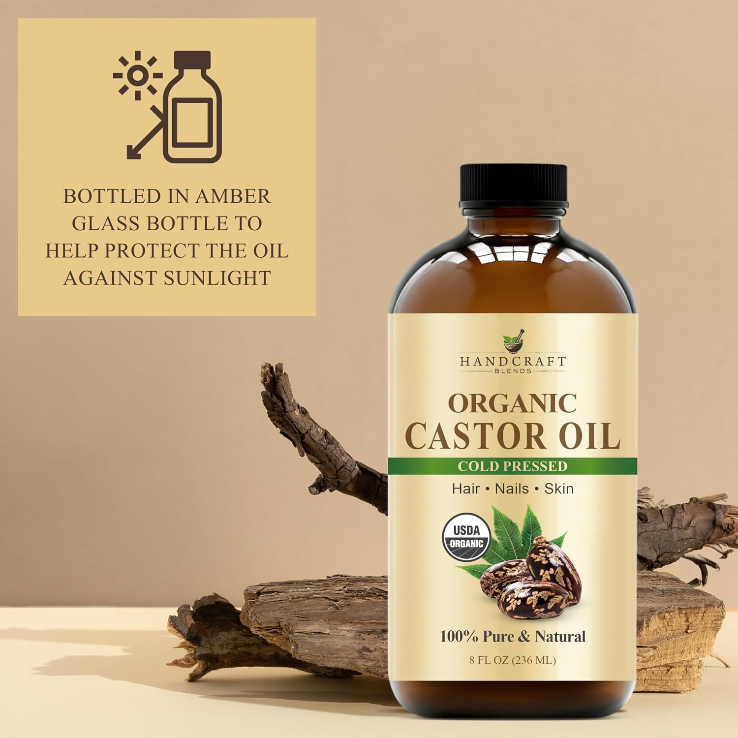 Detalle 2 de Handcraft Blends Castor Oil 236 ml