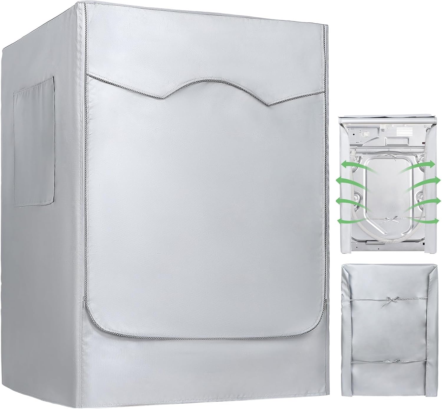 Detalle de Fulasofia funda lavadora exterior impermeable para carga frontal (60*64*85) con protección UV