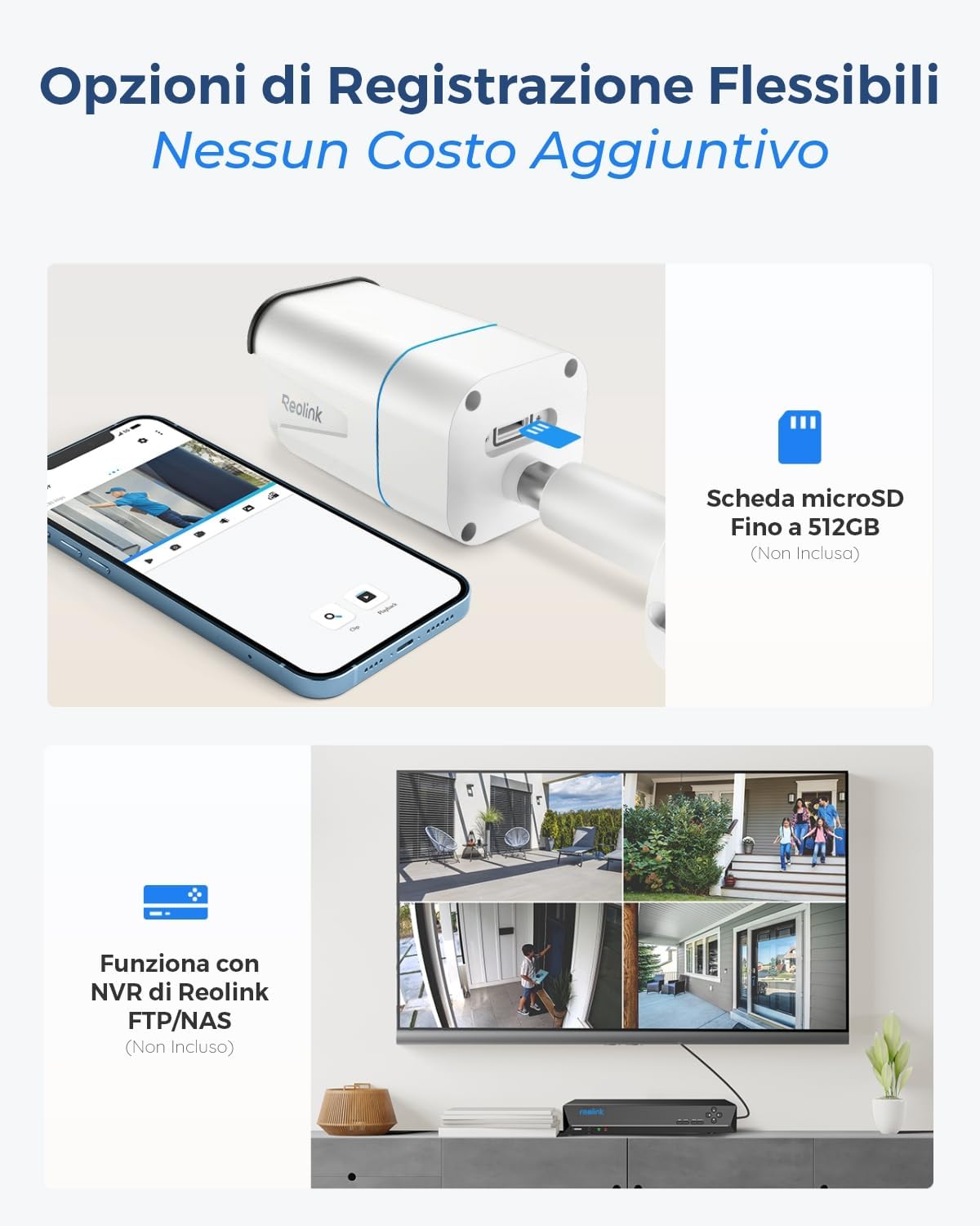 Thumbnail 5 de Reolink PoE 4K RLC-811A esterno con zoom ottico 5X e rilevamento uomo/veicolo/animale