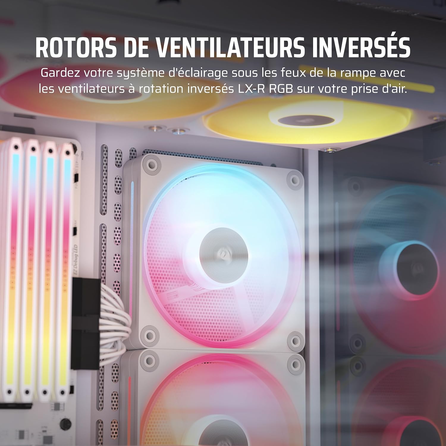 Detalle de CORSAIR iCUE Link LX120-R 120mm RGB Ventilateurs